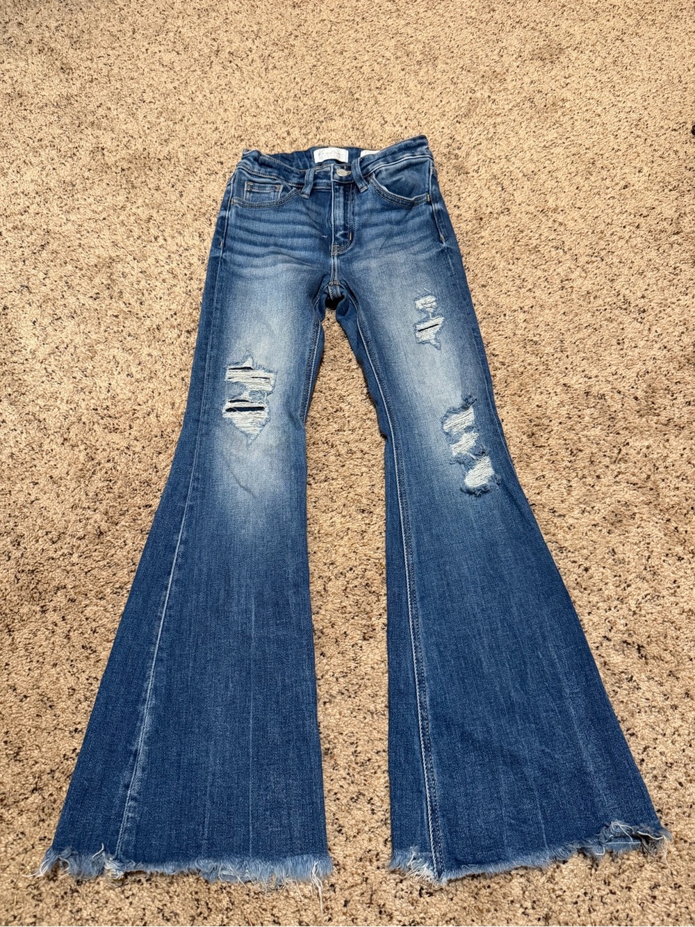 Girl’s KanCan Distressed Flared Jeans